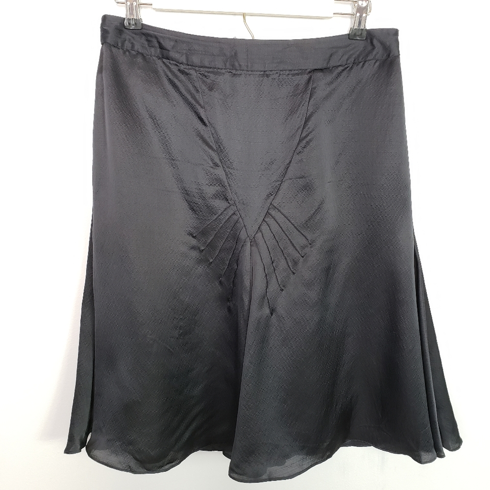 Banana Republic silk skirt black circle Godot seam - Picture 5 of 7